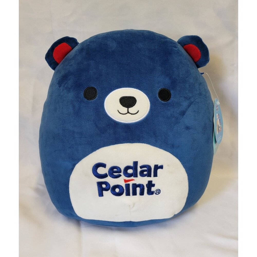 NWT Exclusive Cedar Point Rider Blue Bear Squishmallow Plush P1